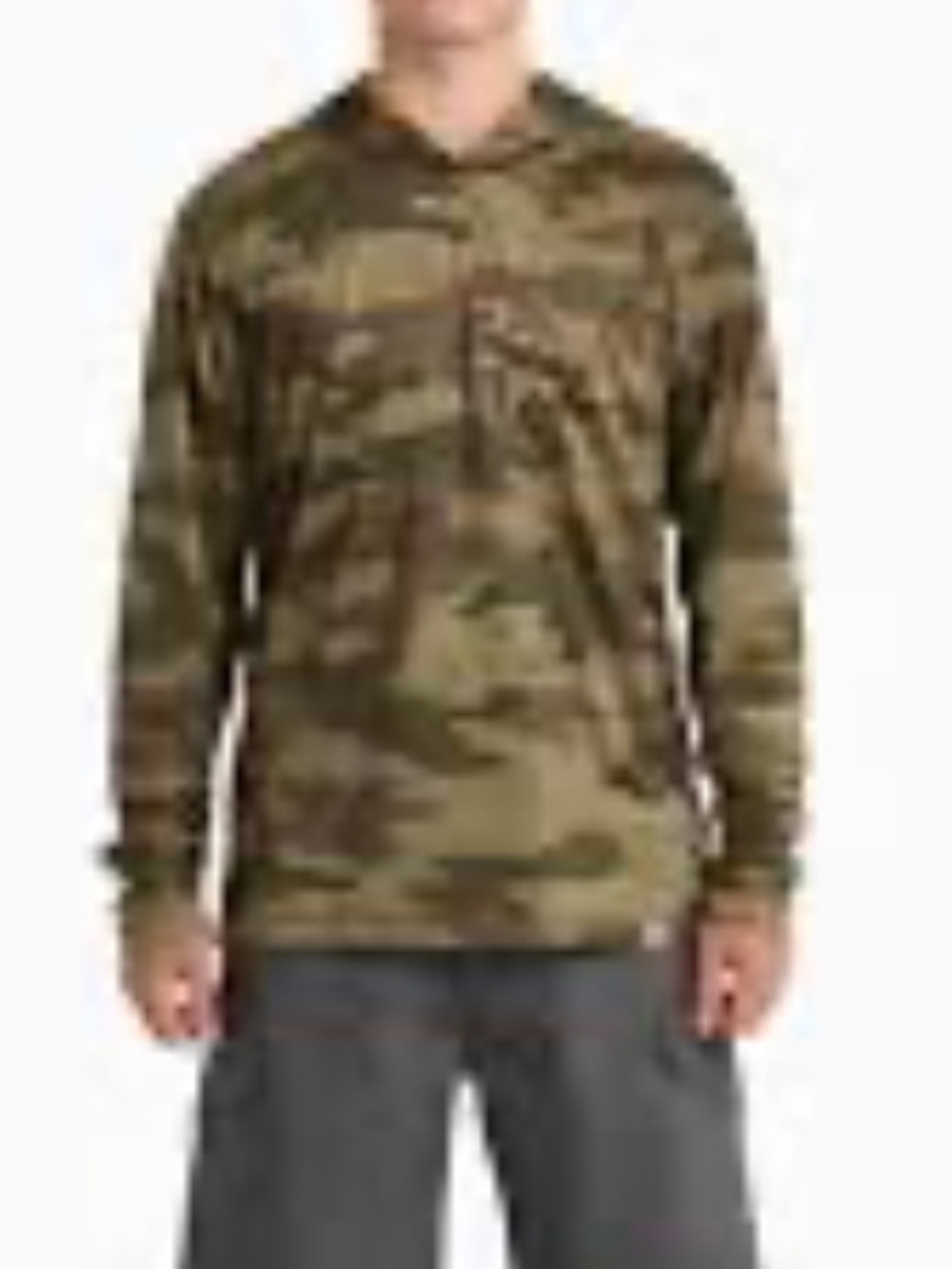 Dickies Lightweight Sun Long Sleeve Hooded
T-Shirt Green/Brown Camo, Size 2X NWT